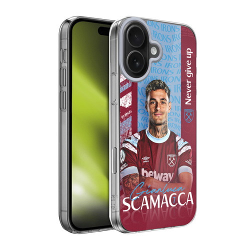West Ham United FC 2022/23 First Team Gianluca Scamacca Soft Gel Case for Apple iPhone 17