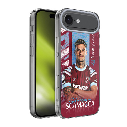 West Ham United FC 2022/23 First Team Gianluca Scamacca Soft Gel Case for Apple iPhone 17 Air