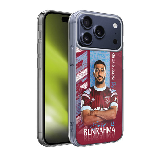 West Ham United FC 2022/23 First Team Saïd Benrahma Soft Gel Case for Apple iPhone 17 Pro Max