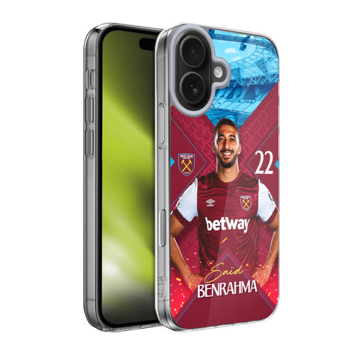 West Ham United FC 2023/24 First Team Saïd Benrahma Soft Gel Case for Apple iPhone 17