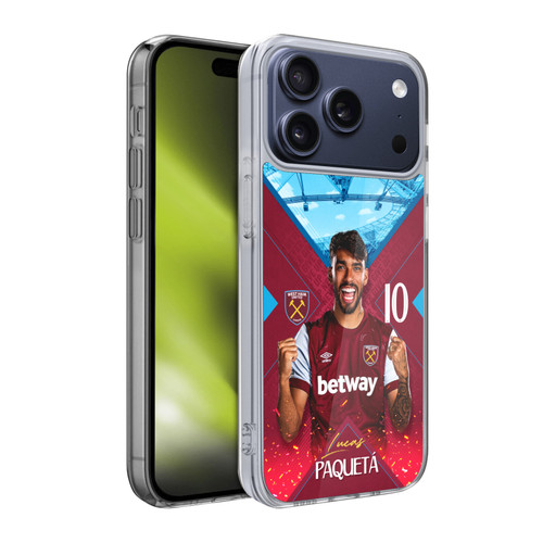 West Ham United FC 2023/24 First Team Lucas Paquetá Soft Gel Case for Apple iPhone 17 Pro
