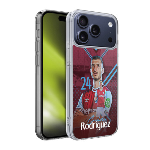 West Ham United FC 2024/25 First Team Guido Rodríguez Soft Gel Case for Apple iPhone 17 Pro
