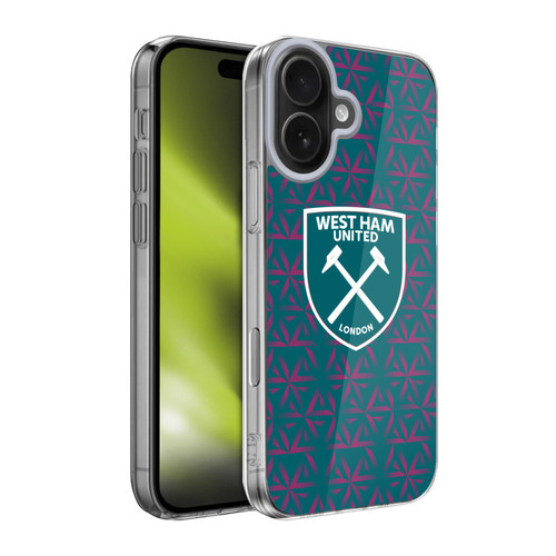 West Ham United FC 2022/23 Crest Kit Home Goalkeeper Soft Gel Case for Apple iPhone 17