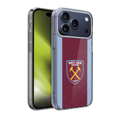 West Ham United FC 2023/24 Crest Kit Home Soft Gel Case for Apple iPhone 17 Pro Max