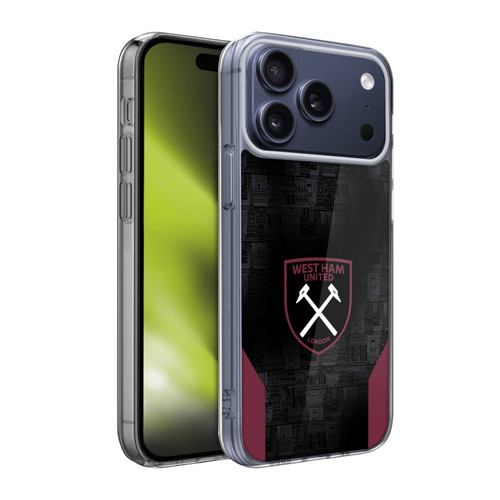 West Ham United FC 2024/25 Crest Kit Away Soft Gel Case for Apple iPhone 17 Pro Max