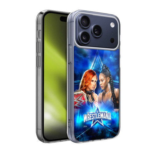 WWE Wrestlemania 38 Versus Becky Lynch Vs Bianca Belair Soft Gel Case for Apple iPhone 17 Pro Max