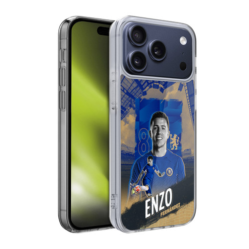 Chelsea Football Club 2023/24 First Team Enzo Fernández Soft Gel Case for Apple iPhone 17 Pro