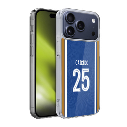 Chelsea Football Club 2023/24 Players Home Kit Moisés Caicedo Soft Gel Case for Apple iPhone 17 Pro