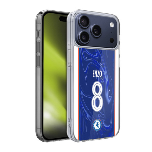 Chelsea Football Club 2024/25 Players Home Kit Enzo Fernández Soft Gel Case for Apple iPhone 17 Pro