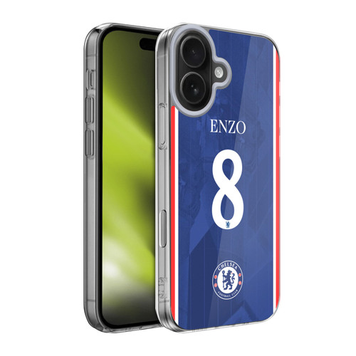 Chelsea Football Club 2025/26 Players Home Kit Enzo Fernández Soft Gel Case for Apple iPhone 17
