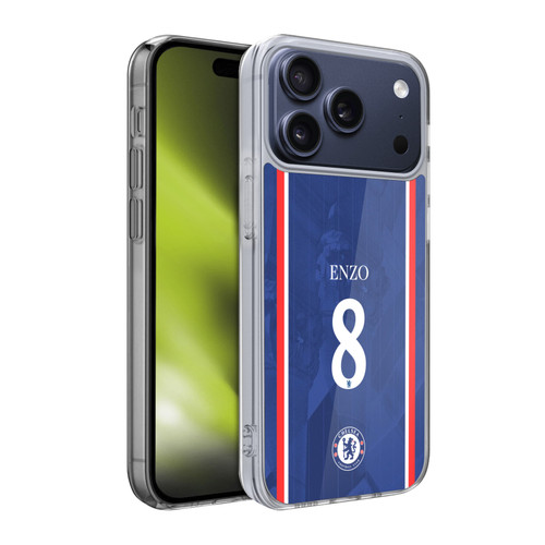 Chelsea Football Club 2025/26 Players Home Kit Enzo Fernández Soft Gel Case for Apple iPhone 17 Pro
