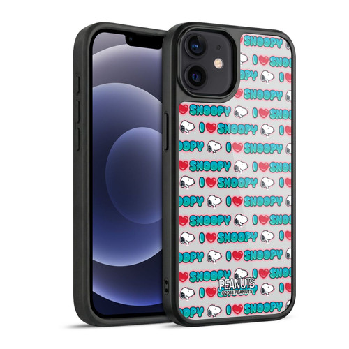 Peanuts Snoopy Boardwalk Airbrush I Love Pattern Gel Armour Case For Apple iPhone 12 / iPhone 12 Pro