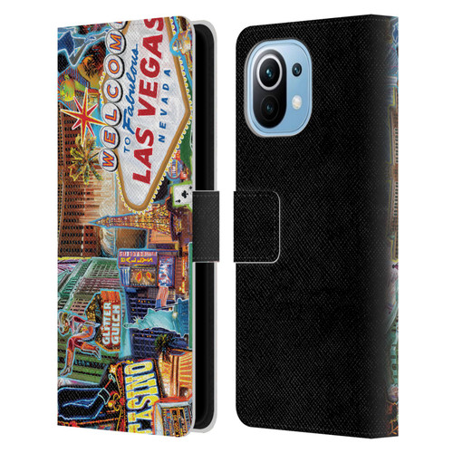 P.D. Moreno Cities Las Vegas 1 Leather Book Wallet Case Cover For Xiaomi Mi 11