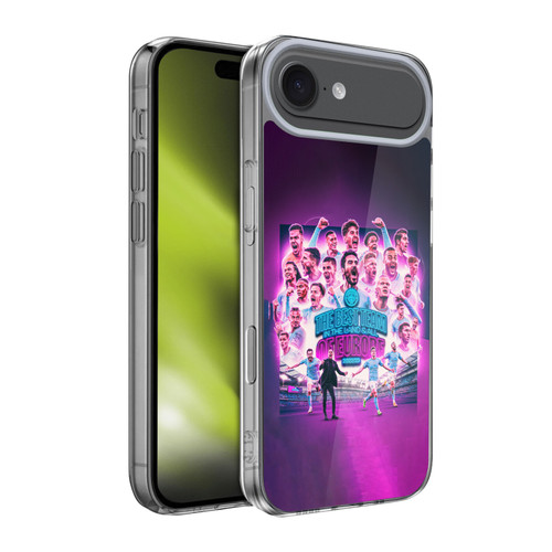 Manchester City Man City FC 2023 Champions of Europe Team Graphics Soft Gel Case for Apple iPhone 17 Air