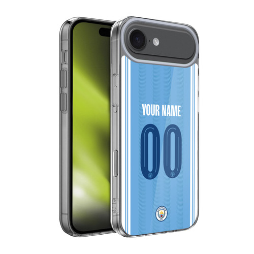 Custom Customised Personalised Manchester City Man City FC 2023/24 Badge Kit Home Soft Gel Case for Apple iPhone 17 Air