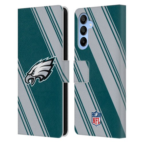 NFL Philadelphia Eagles Artwork Stripes Leather Book Wallet Case Cover For Samsung Galaxy A16 5G