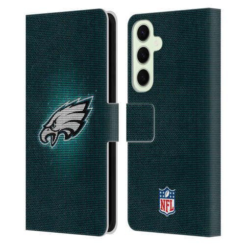 NFL Philadelphia Eagles Artwork LED Leather Book Wallet Case Cover For Samsung Galaxy S25+