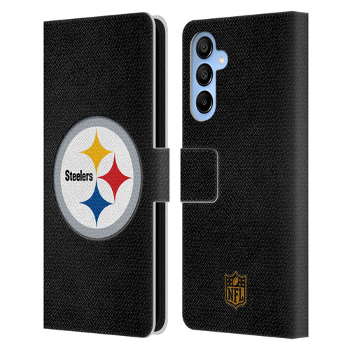 NFL Pittsburgh Steelers Logo Football Leather Book Wallet Case Cover For Samsung Galaxy A16 5G