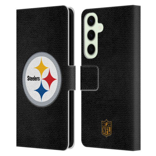 NFL Pittsburgh Steelers Logo Football Leather Book Wallet Case Cover For Samsung Galaxy S25+