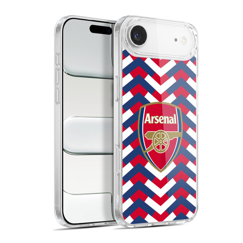 Arsenal FC Logos Zigzag Soft Gel Case for Apple iPhone 17 Air