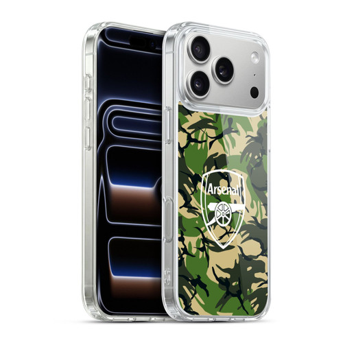 Arsenal FC Logos Camouflage Disruptive Pattern Soft Gel Case for Apple iPhone 17 Pro Max