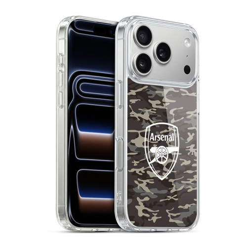 Arsenal FC Logos Camouflage Soft Gel Case for Apple iPhone 17 Pro