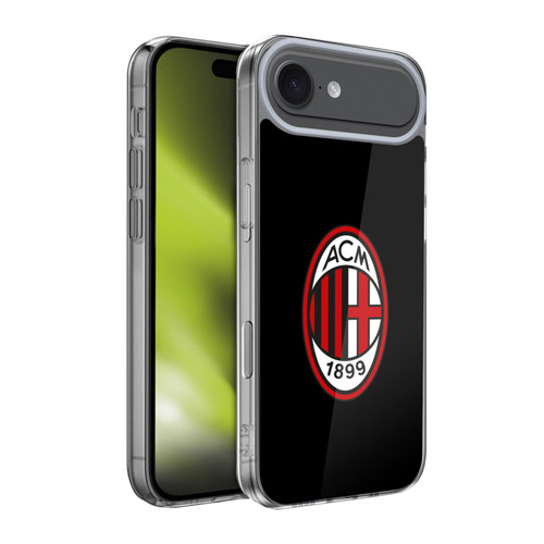 AC Milan Crest Full Colour Black Soft Gel Case for Apple iPhone 17 Air