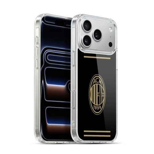 AC Milan Crest Black And Gold Soft Gel Case for Apple iPhone 17 Pro Max