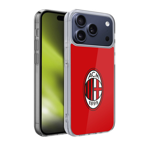 AC Milan Crest Full Colour Red Soft Gel Case for Apple iPhone 17 Pro