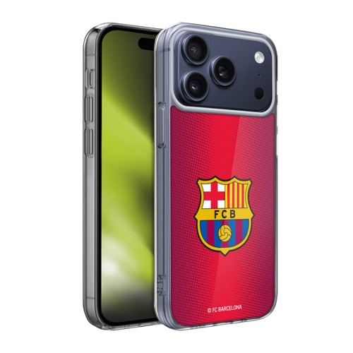 FC Barcelona Crest Halftone Soft Gel Case for Apple iPhone 17 Pro Max