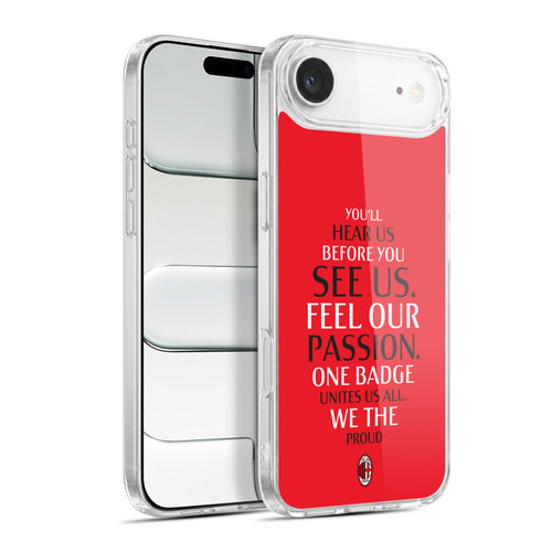 AC Milan Art Typography Soft Gel Case for Apple iPhone 17 Air