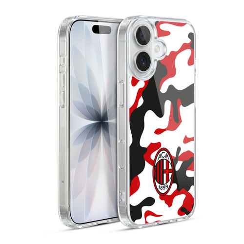 AC Milan Crest Patterns Camouflage Soft Gel Case for Apple iPhone 17
