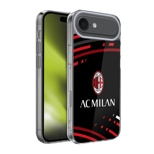 AC Milan Crest Patterns Curved Soft Gel Case for Apple iPhone 17 Air