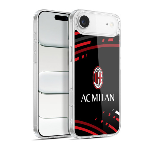 AC Milan Crest Patterns Curved Soft Gel Case for Apple iPhone 17 Air