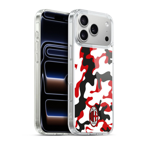 AC Milan Crest Patterns Camouflage Soft Gel Case for Apple iPhone 17 Pro Max