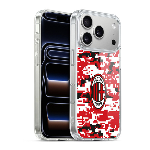 AC Milan Crest Patterns Digital Camouflage Soft Gel Case for Apple iPhone 17 Pro