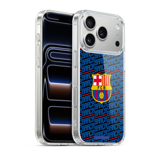 FC Barcelona Crest Patterns Barca Soft Gel Case for Apple iPhone 17 Pro