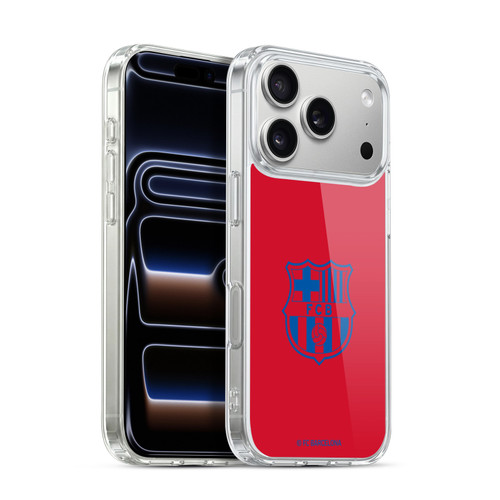 FC Barcelona Crest Patterns Red Soft Gel Case for Apple iPhone 17 Pro
