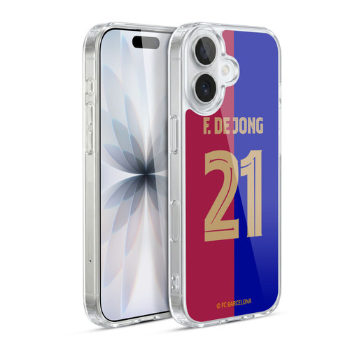FC Barcelona 2024/25 Players Home Kit Frenkie de Jong Soft Gel Case for Apple iPhone 17