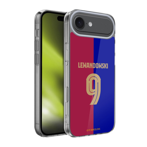 FC Barcelona 2024/25 Players Home Kit Robert Lewandowski Soft Gel Case for Apple iPhone 17 Air