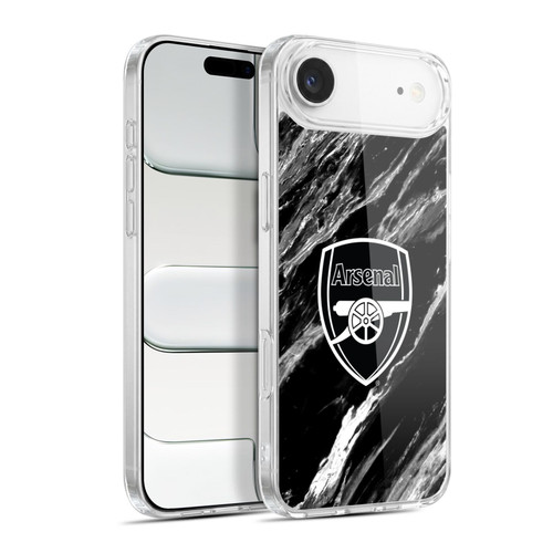 Arsenal FC Crest Patterns Marble Soft Gel Case for Apple iPhone 17 Air