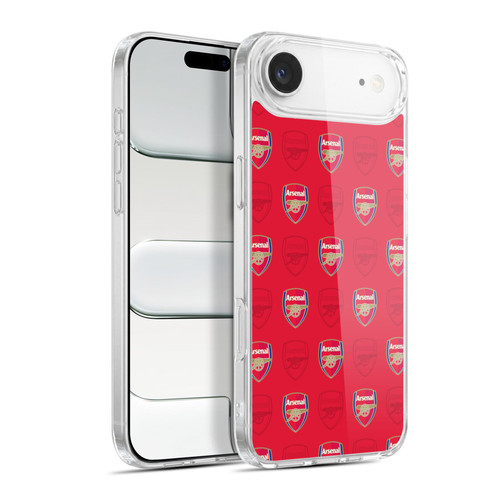 Arsenal FC Crest Patterns Red Soft Gel Case for Apple iPhone 17 Air