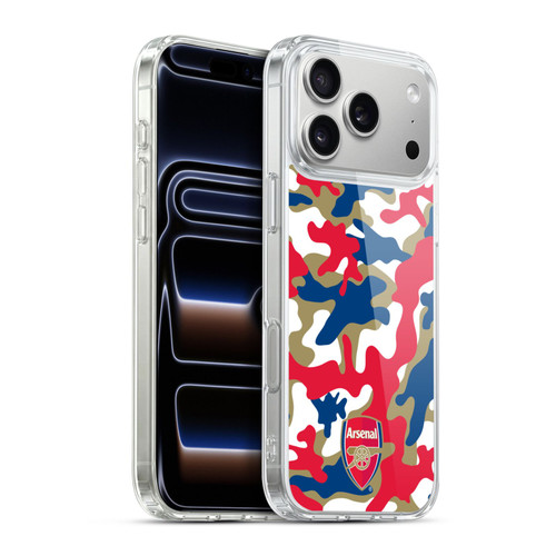 Arsenal FC Crest Patterns Camouflage Soft Gel Case for Apple iPhone 17 Pro Max