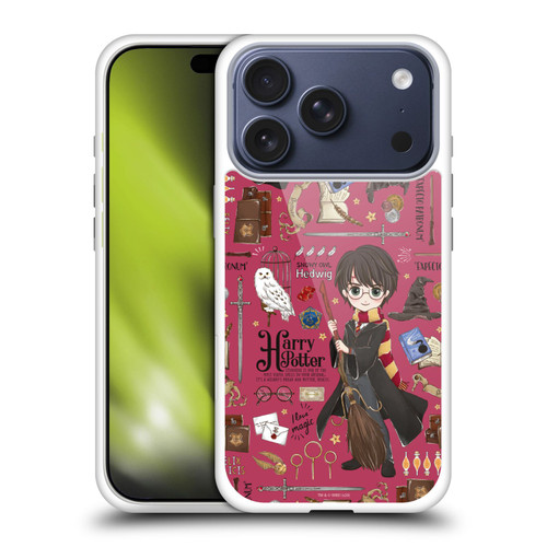 Harry Potter Deathly Hallows XXXVII Harry Pattern Soft Gel Case for Apple iPhone 17 Pro