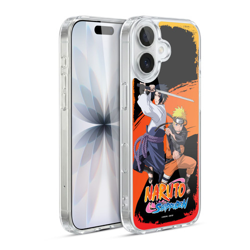 Naruto Shippuden Key Art Naruto And Sasuke Soft Gel Case for Apple iPhone 17