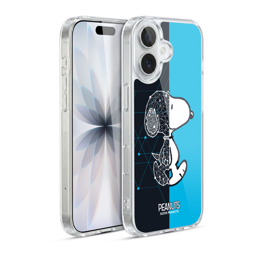 Peanuts Halfs And Laughs Snoopy Geometric Soft Gel Case for Apple iPhone 17