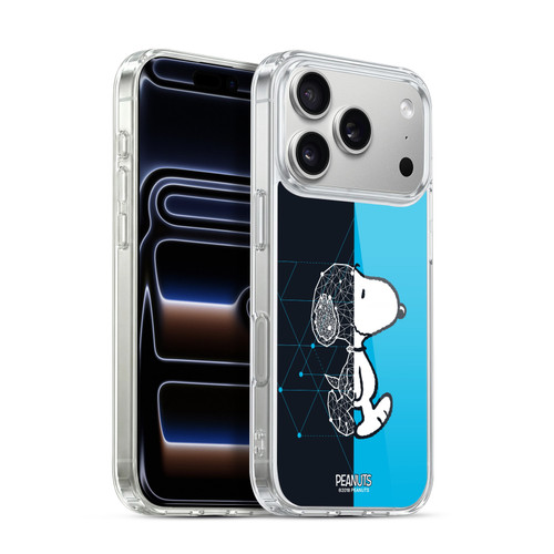 Peanuts Halfs And Laughs Snoopy Geometric Soft Gel Case for Apple iPhone 17 Pro