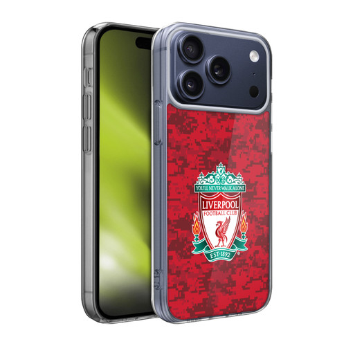 Liverpool Football Club Digital Camouflage Home Red Crest Soft Gel Case for Apple iPhone 17 Pro Max