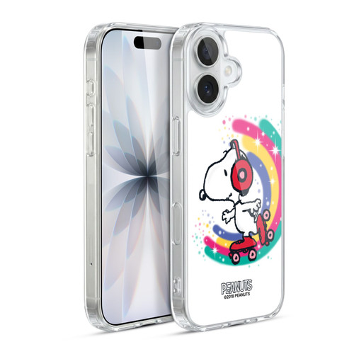 Peanuts Snoopy Boardwalk Airbrush Colourful Skating Soft Gel Case for Apple iPhone 17