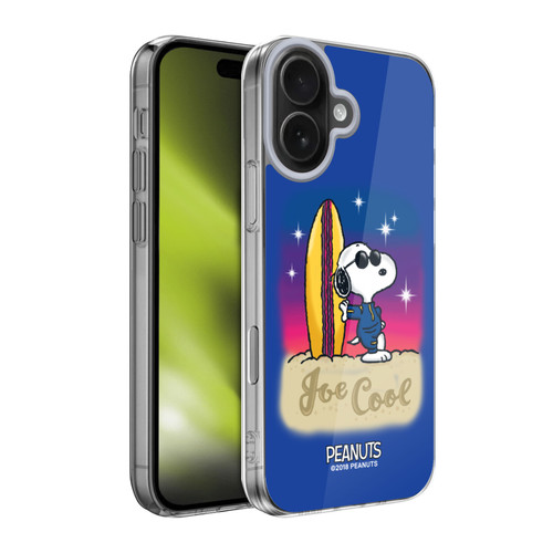 Peanuts Snoopy Boardwalk Airbrush Joe Cool Surf Soft Gel Case for Apple iPhone 17